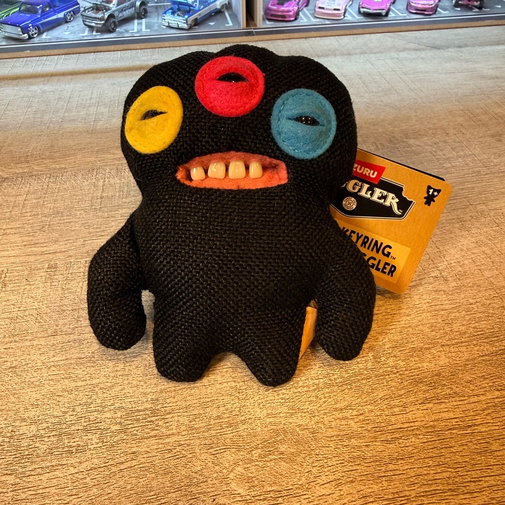 Fuggler Black Plush Monster Keyring
